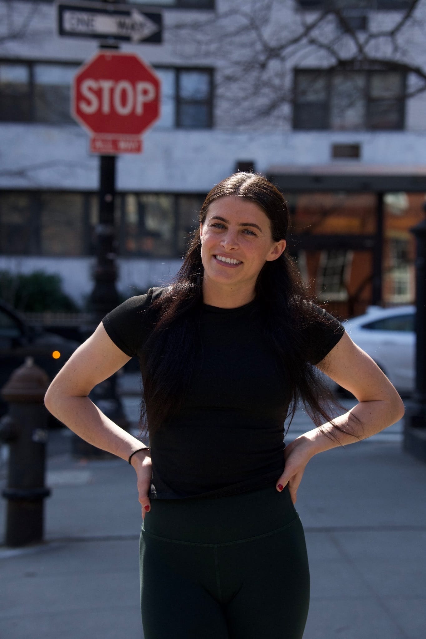 Alexa Trontz, PT, DPT, standing on a New York City street
